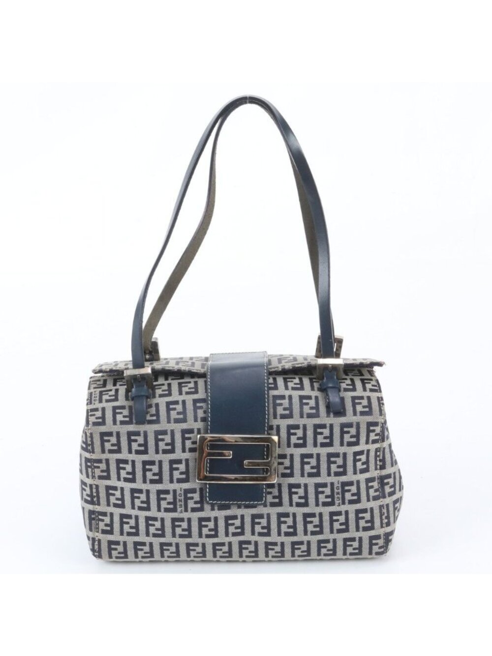 Fendi Zucchino Mamma Baguette Bucket Leather Tote